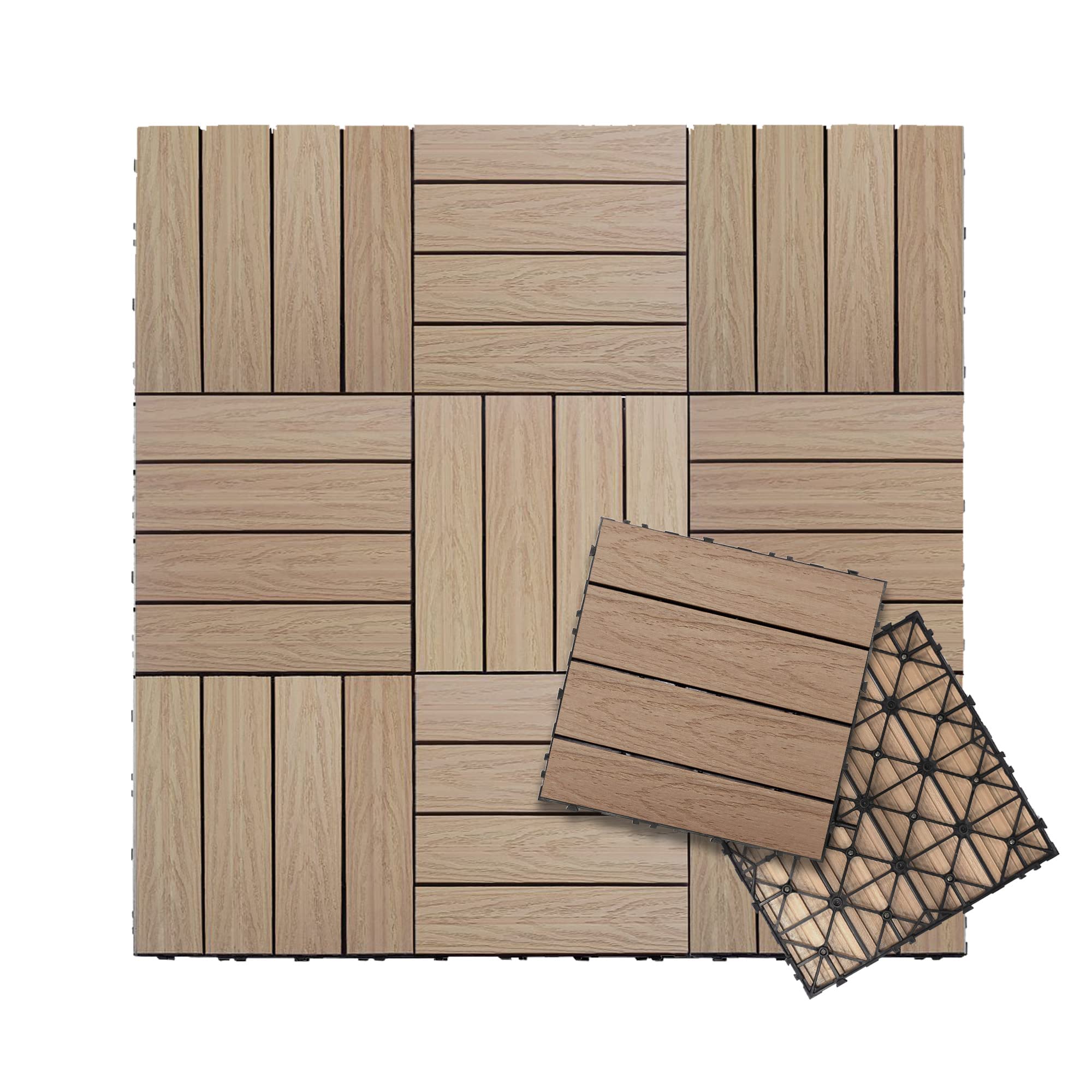 NewTechWood UltraShield Naturale Quick Deck Composite Tile