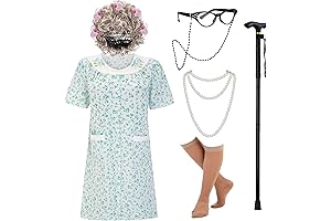 Women's Wigly Old Lady Costume Kit for Adults