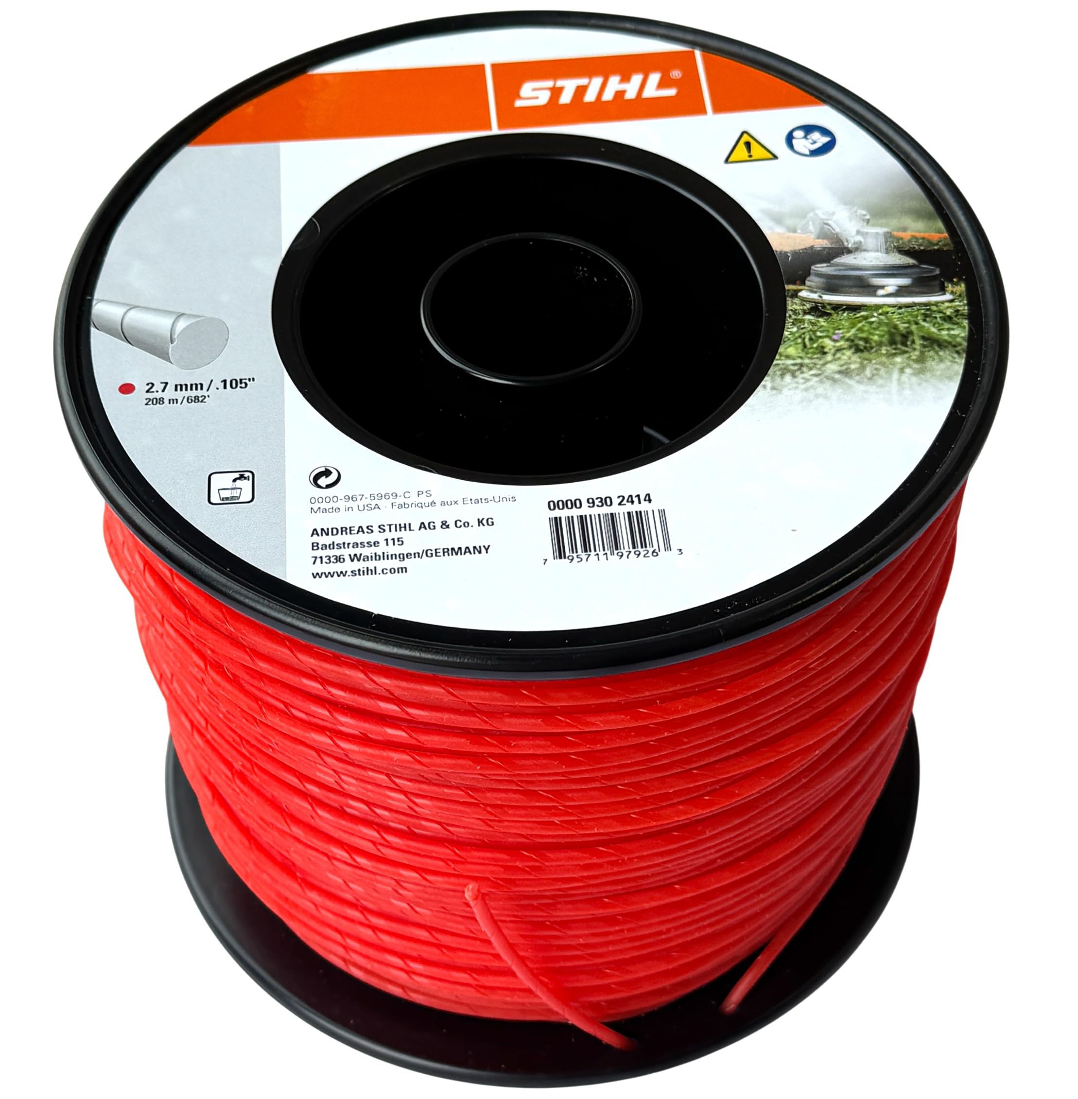 Hilo de corte Stihl redondo para eliminar el ruido molesto al desbrozar