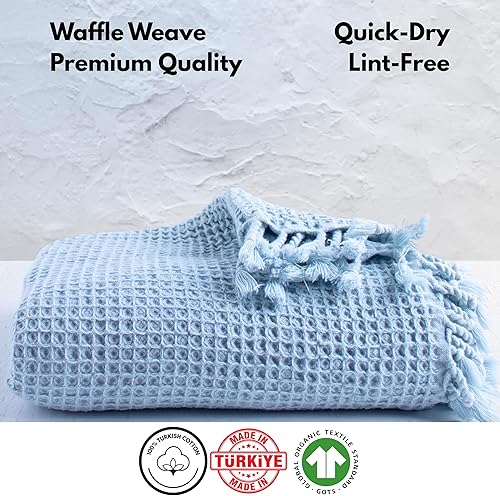 Miniatura 3 de PÜSKÜL - Toallas de baño y playa finas de calidad suave, 67 x 33 pulgadas, paquete de 2 unidades (amarillo mostaza)