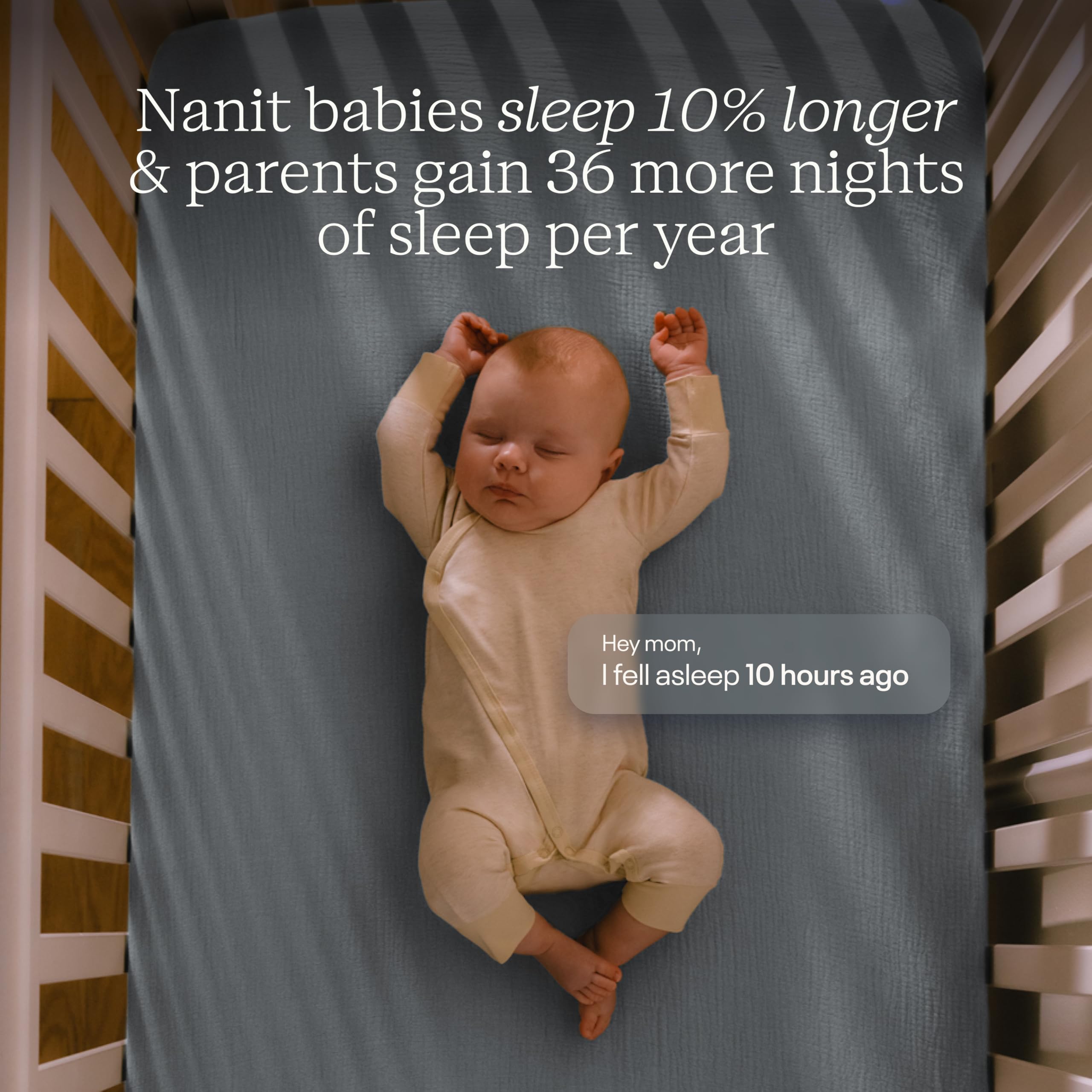 Nanit Monitor de bebé Inteligente Pro y Soporte de Piso de 2ª generación - Cámara de Video y Sonido Wi-Fi 1080P, Entrenador de sueño y rastreador de Movimiento de respiración, Audio bidireccional,