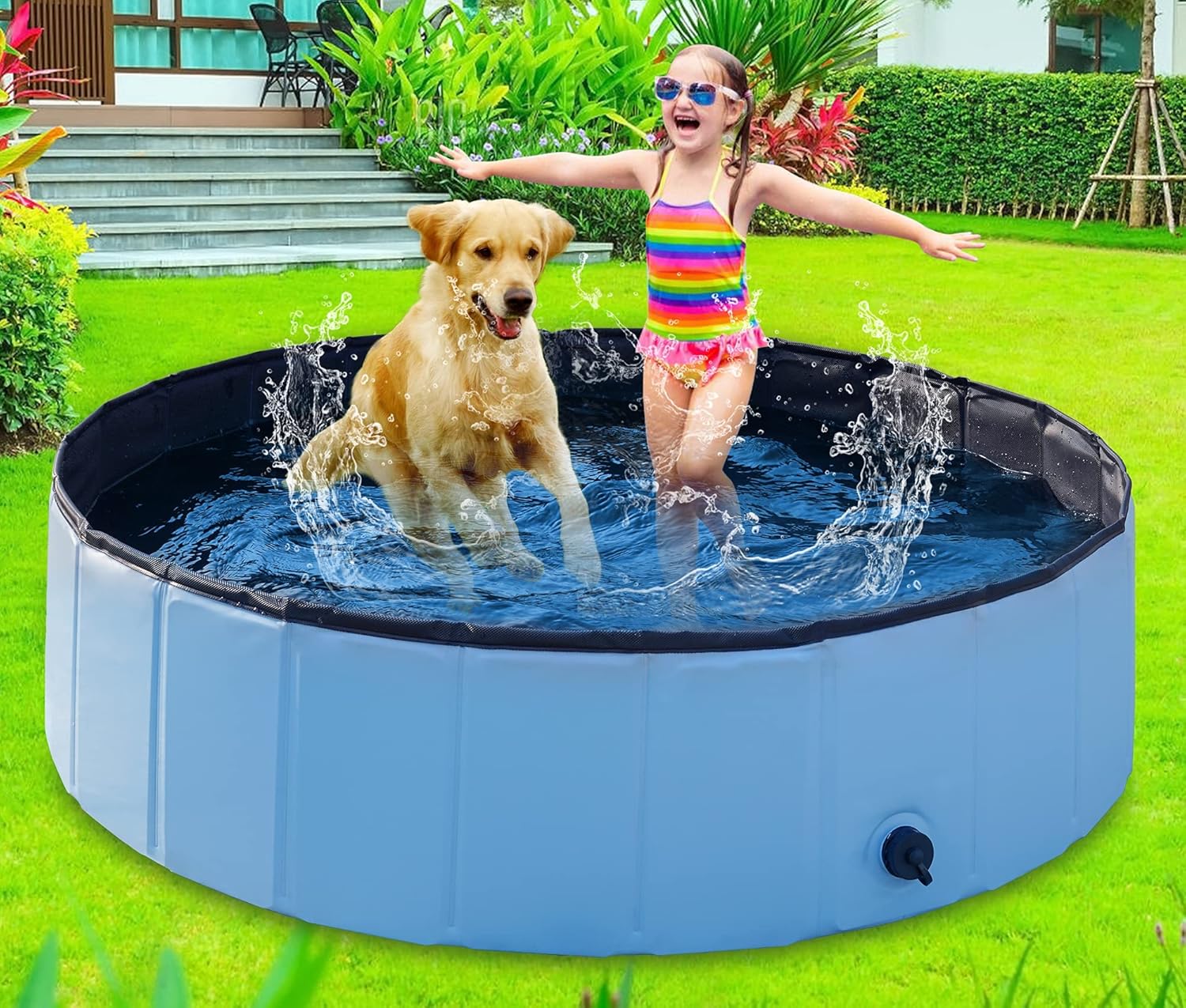 Foldable Dog Pet Bath Pool, Foldable Dog Swimming Pool