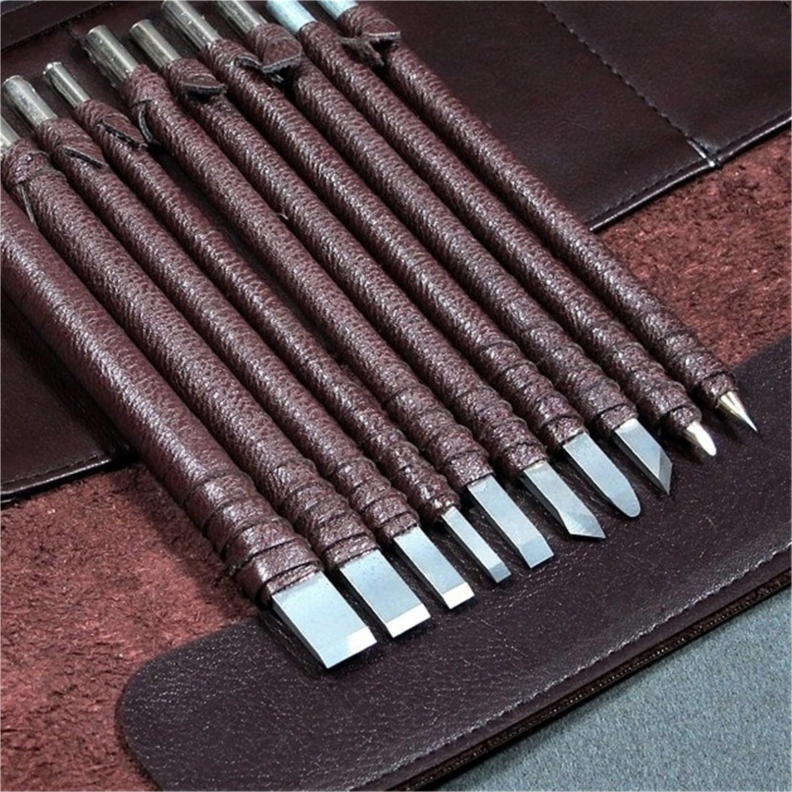 Kit de sculpture sur bois Professionnel 3/8/10 Pièces En Acier Au Tungstène Sculpture Sur Pierre Outils À Main Ensemble Ciseau Outil De Bois(10PCS)