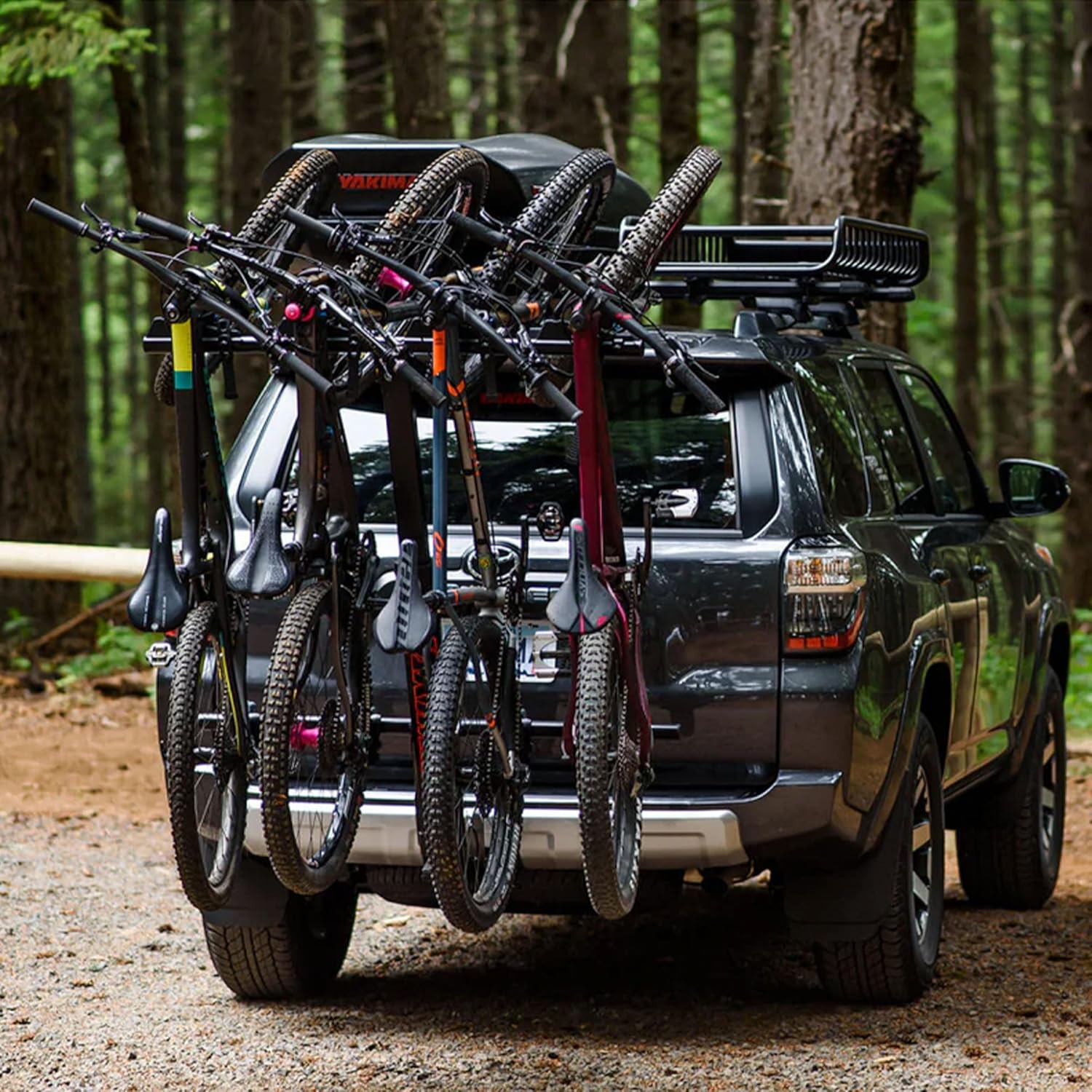 Yakima 4-Bike Vertical Hanging Hitch Mount Carrier, Tilt-Away Steel Bike Rack, Hangover 4