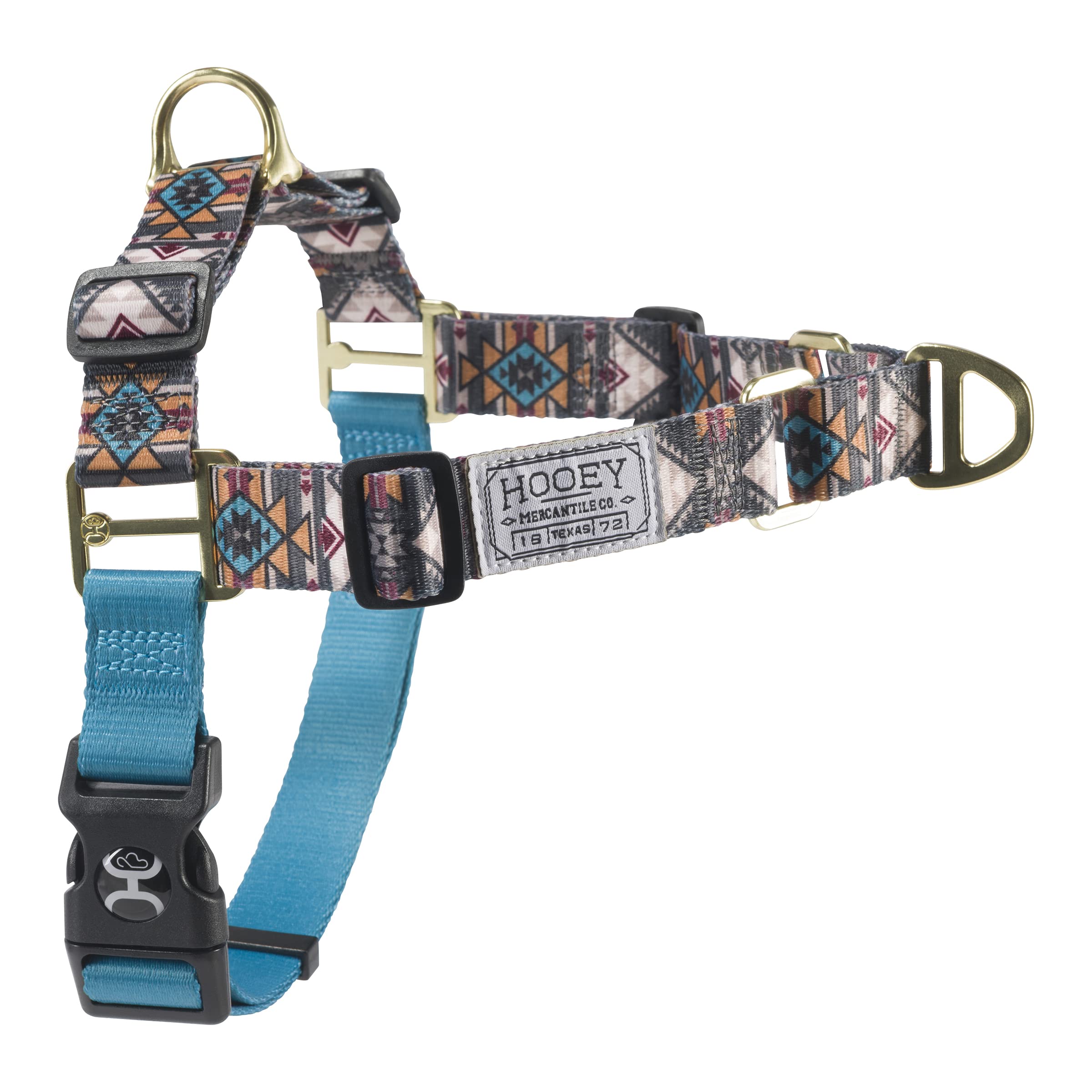Hooey Nomad Walking Dog Harness, No-Pull Adjustable Harness for Dogs, Beluga Monterey, Large