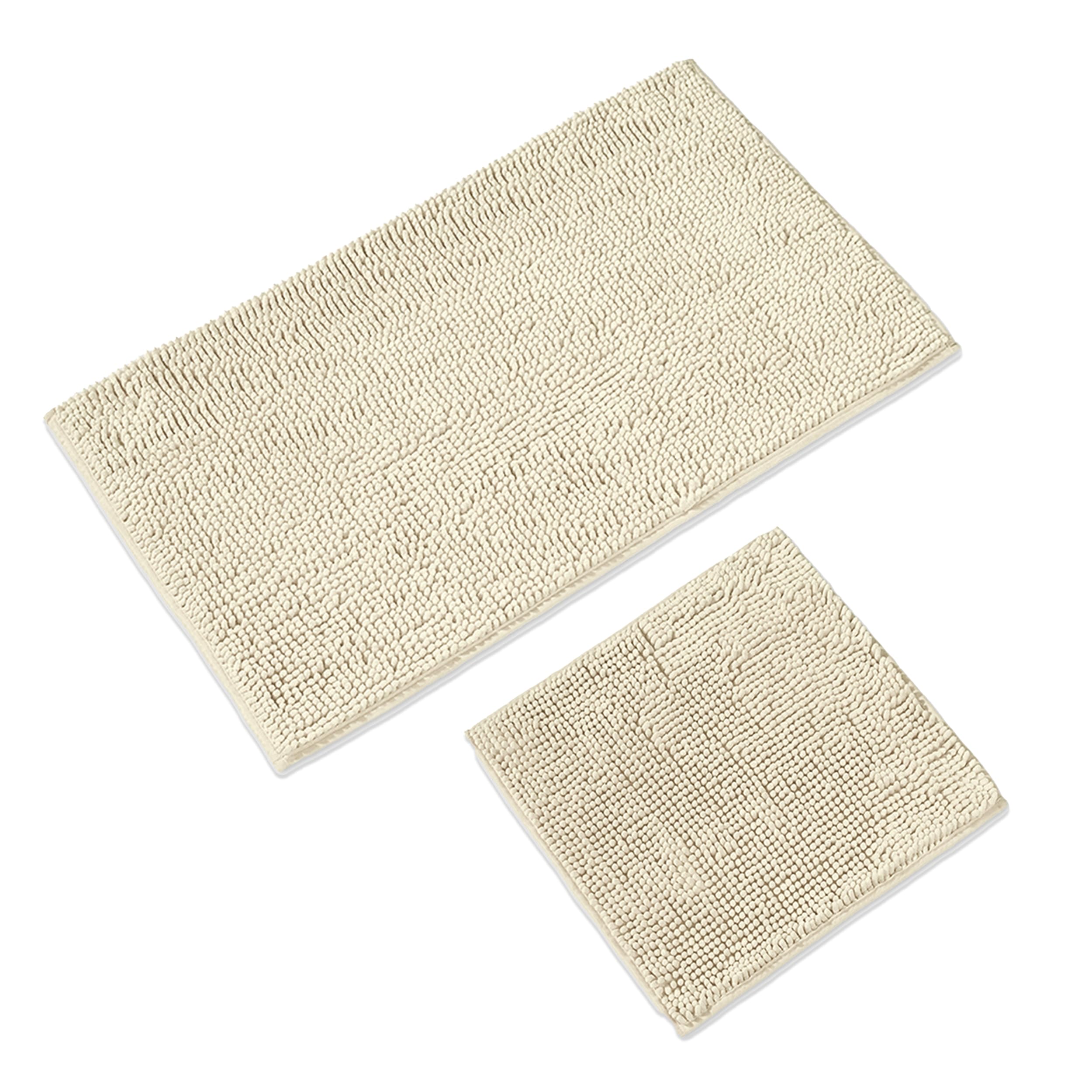 WohnDirect Badmattenstel 2-delig oranje • WC-voorlegger (45x45cm), badmat ( 50x80cm) • antislip wasbare badkamerteppich MET WC-uitsnijding