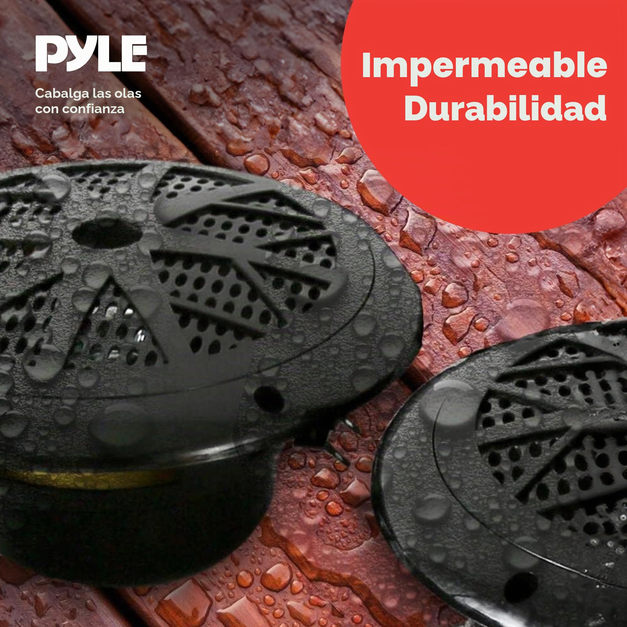 Pyle Kit Receptor Marino con Altavoces, Estereo, Digital LCD, Bluetooth, Microfono, Sistema de Radio Am/FM, Impermeables, Lectores MP3/SD y Mando a Distancia