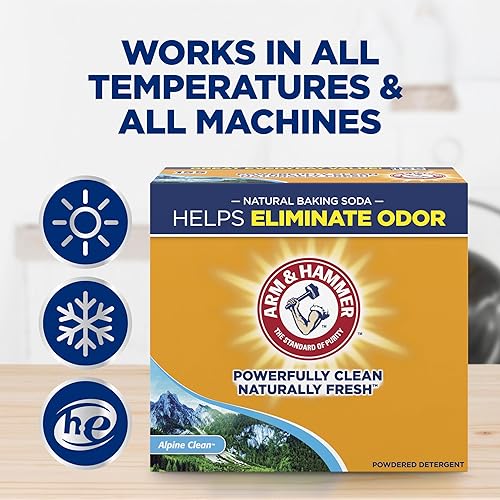 Miniatura 3 de ARM & HAMMER Detergente para ropa en polvo, Alpine Clean, 9.56 libras, 155 cargas