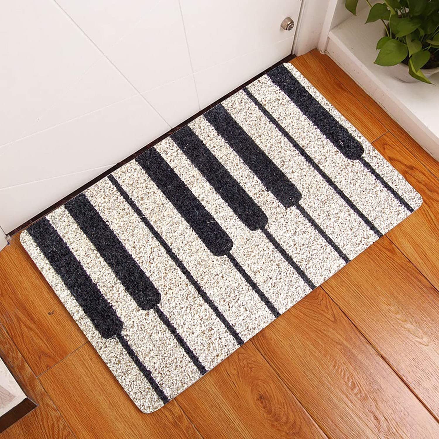Welcome Outdoor Mat Front Door Piano Pattern Doormat Welcome Mat Decor Home Room Decor Decoration Gifts Non-Slip Carpet Rugs Floor Mat for Indoor