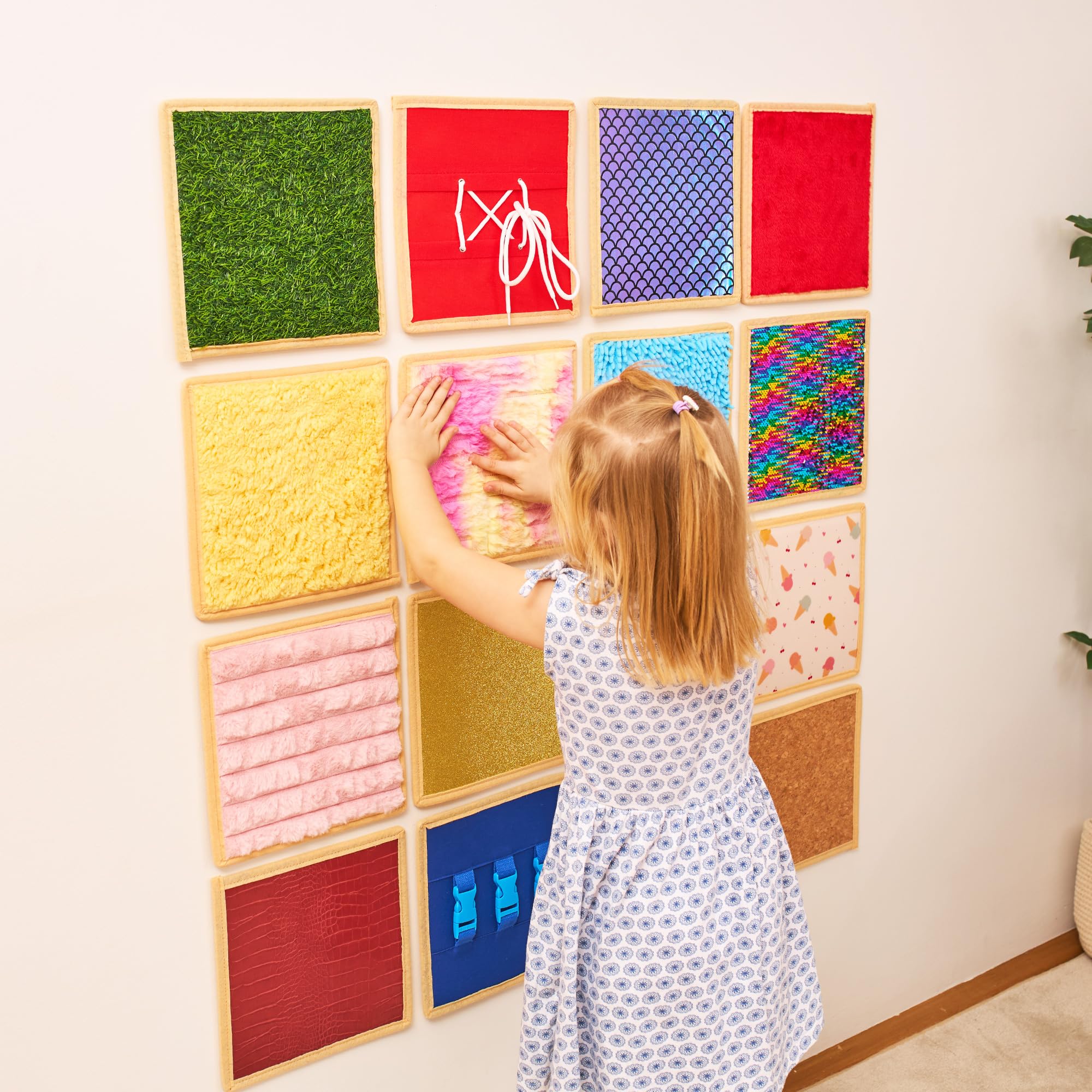 Sensory panel ścienny dla dzieci | strukturalne płytki sensoryczne | ściana sensoryczna do zabawy i nauki | maty sensoryczne dla małych dzieci i sali lekcyjnej | interaktywne panele tekstury