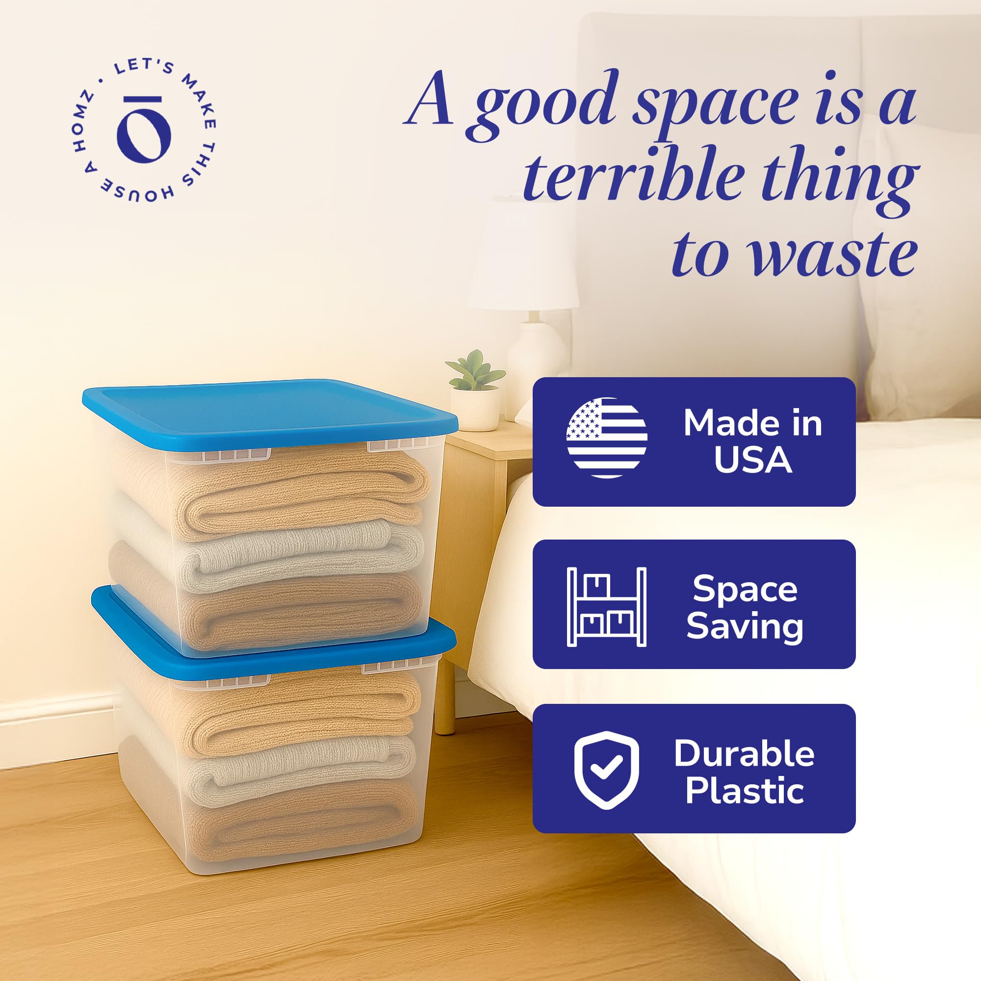 Amazon.com - HOMZ 2-Pack Snaplock, Large Clear Plastic Storage