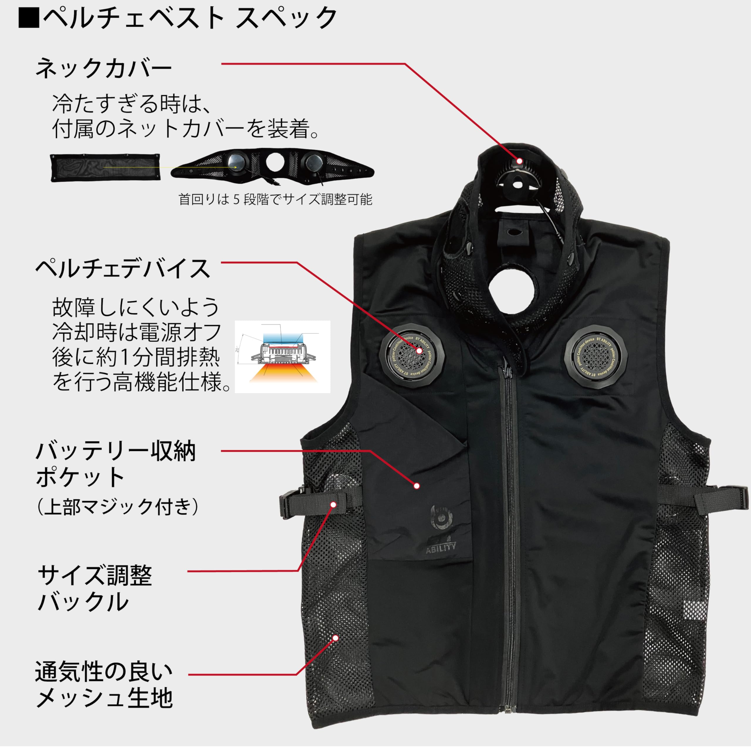 Amazon.co.jp: おたふく手袋 ペルチェ冷暖ベスト[デバイス5基搭載