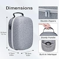 Vista 4 de FASTSNAIL Hard Carrying Case & Accessories Bundle Compatible with PS VR2, Protective Storage Case with Lens Protector, Shoulder Strap and Velcro