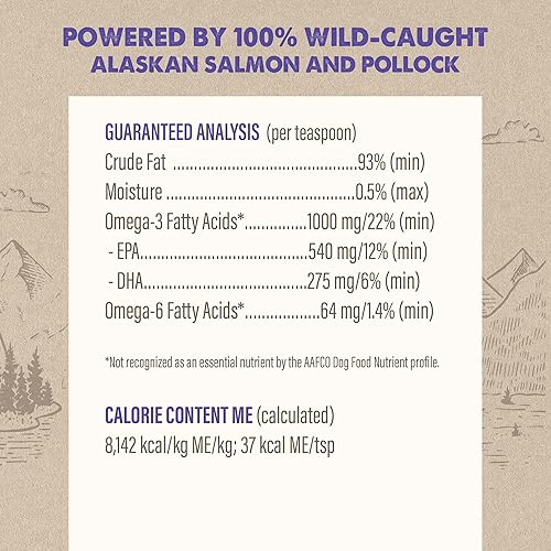 Miniatura 4 de Grizzly Omega Health para perros y gatos mezcla de aceite Omega-3 de salmón salvajeabadejo