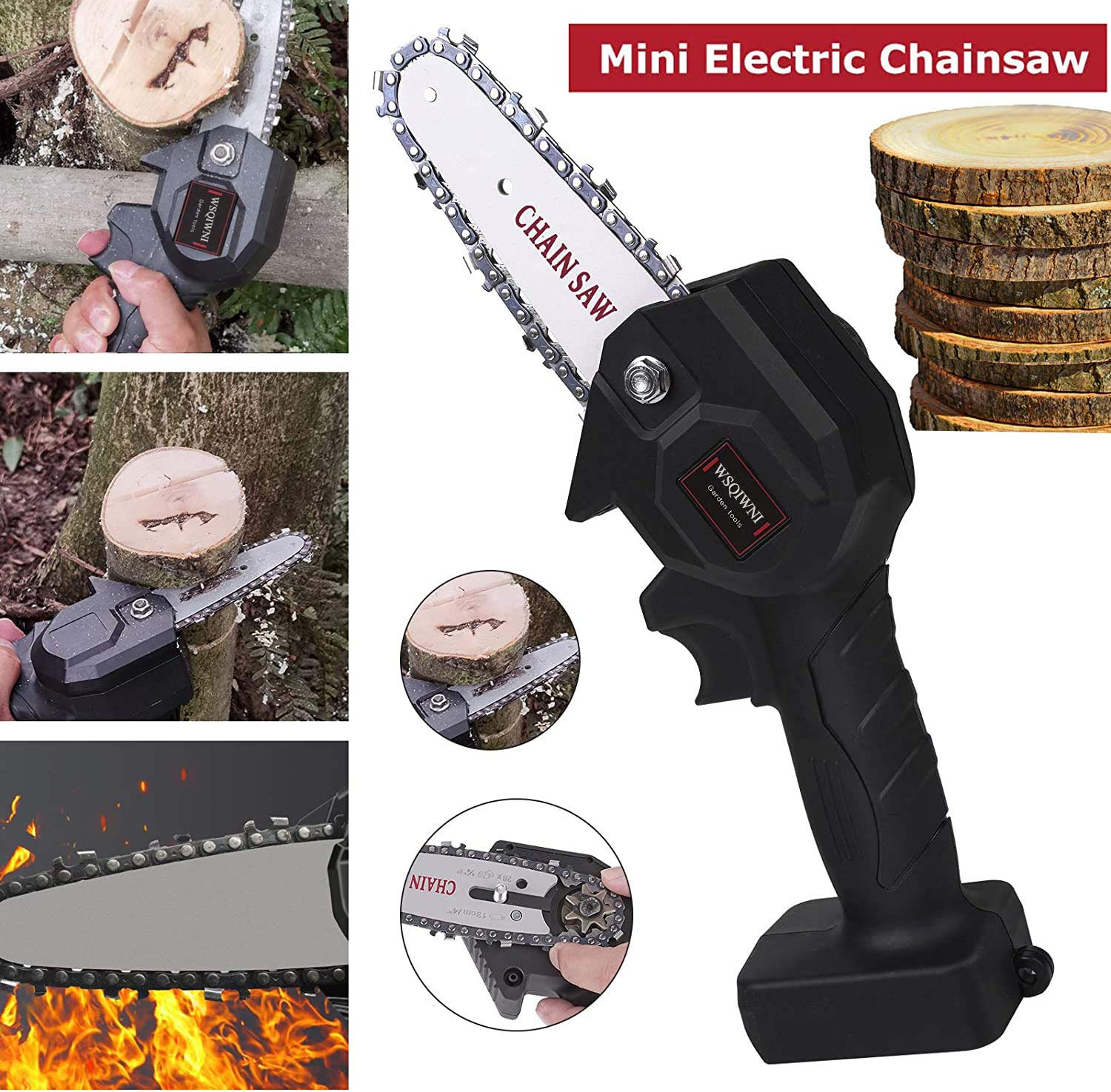 Amazon.com: WSQIWNI Mini Chainsaw with 