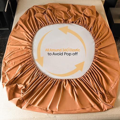 Miniatura 4 de Juego de sábanas bajeras impermeables 3 piezas, cómodo protector de colchón transpirable sin ruido, bolsillo profundo, funda hipoalergénica de