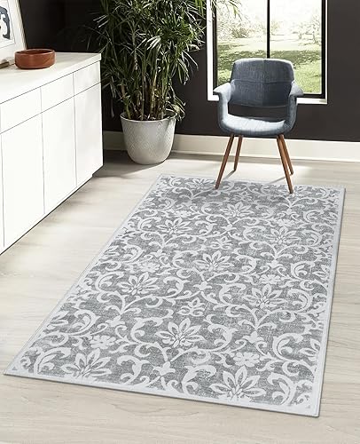 Alfombras verdes vintage para dormitorio, lavables de 3 x 5, diseño floral, suaves, antideslizantes, resistentes a las manchas, alfombra de cocina Alfombras verdes vintage para dormitorio, lavables de 3 x 5, diseño floral, suaves, antideslizantes, resistentes a las manchas, alfombra de cocina