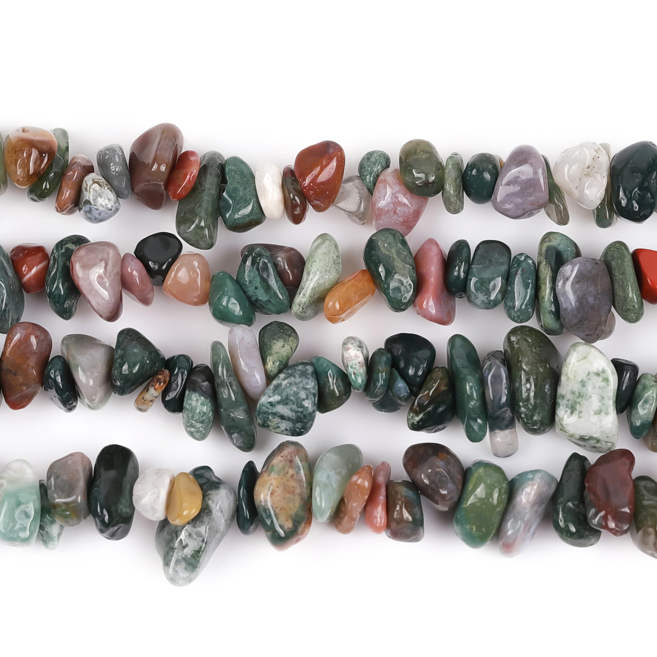 GEM-Inside Genuine Indian Agate Chips 5-8mm Gemstone Semi Precious for Jewellery Making 34" per Strand - Image 4