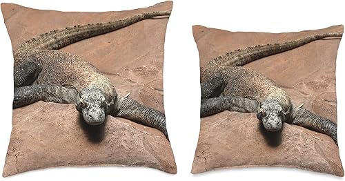 Miniatura 3 de Komodo Dragon Merch Komodo Dragon - Almohada de 18 x 18 pulgadas multicolor