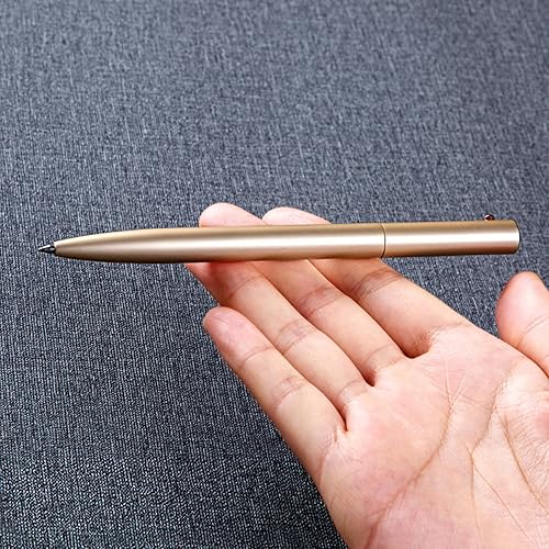 Miniatura 7 de DUNBONG Bolígrafo de gel de metal retráctil, bolígrafo de punta media de 0.020 in, tinta de gel negra (negro)