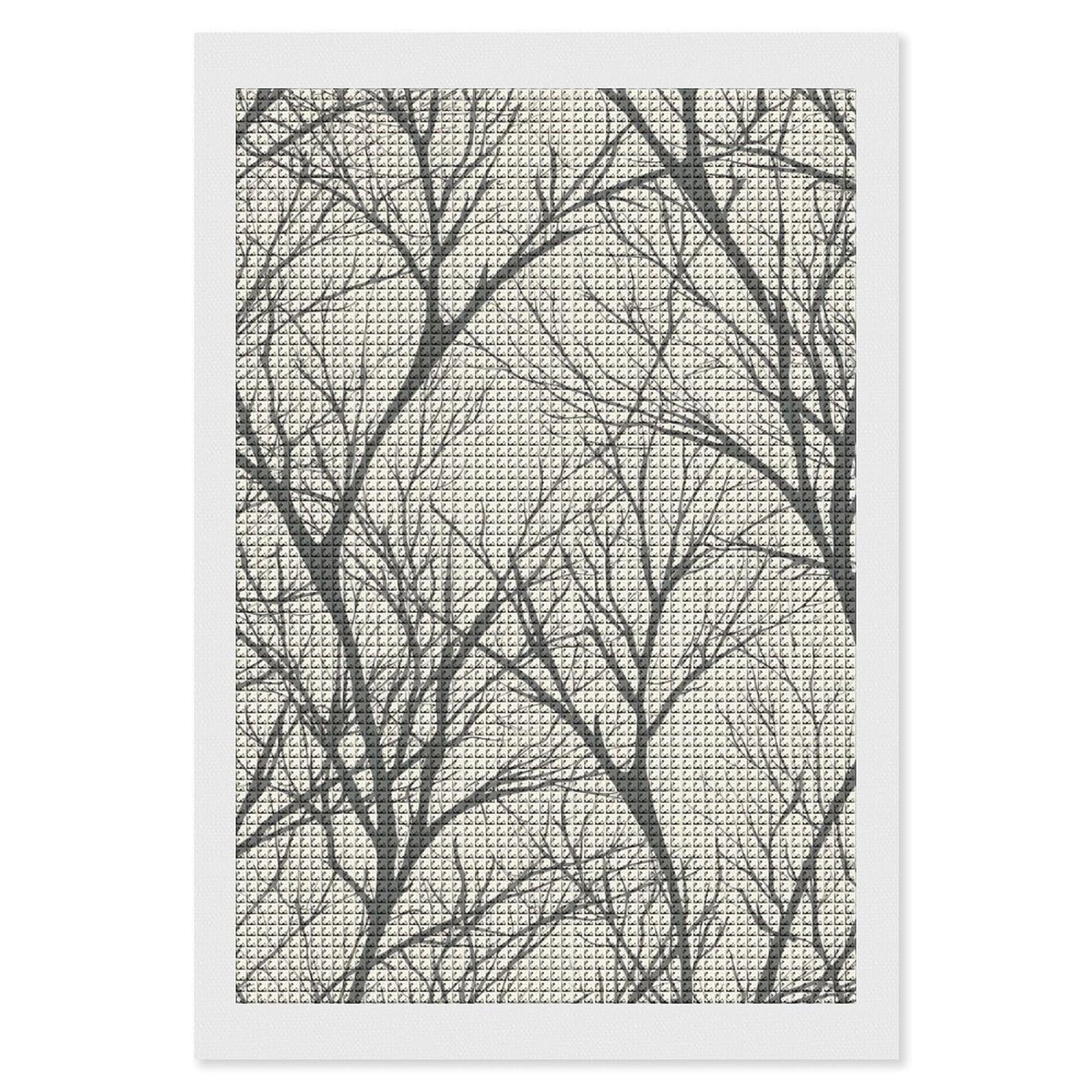 Tree Branch Diamond Art Kits for Adults, DIY 5D Diamonds Painting Kits for Beginner, Round Full Drill Diamond Dots Painting, 8"x12" Diamonds Pictures Gem Art and Crafts Wall Decor