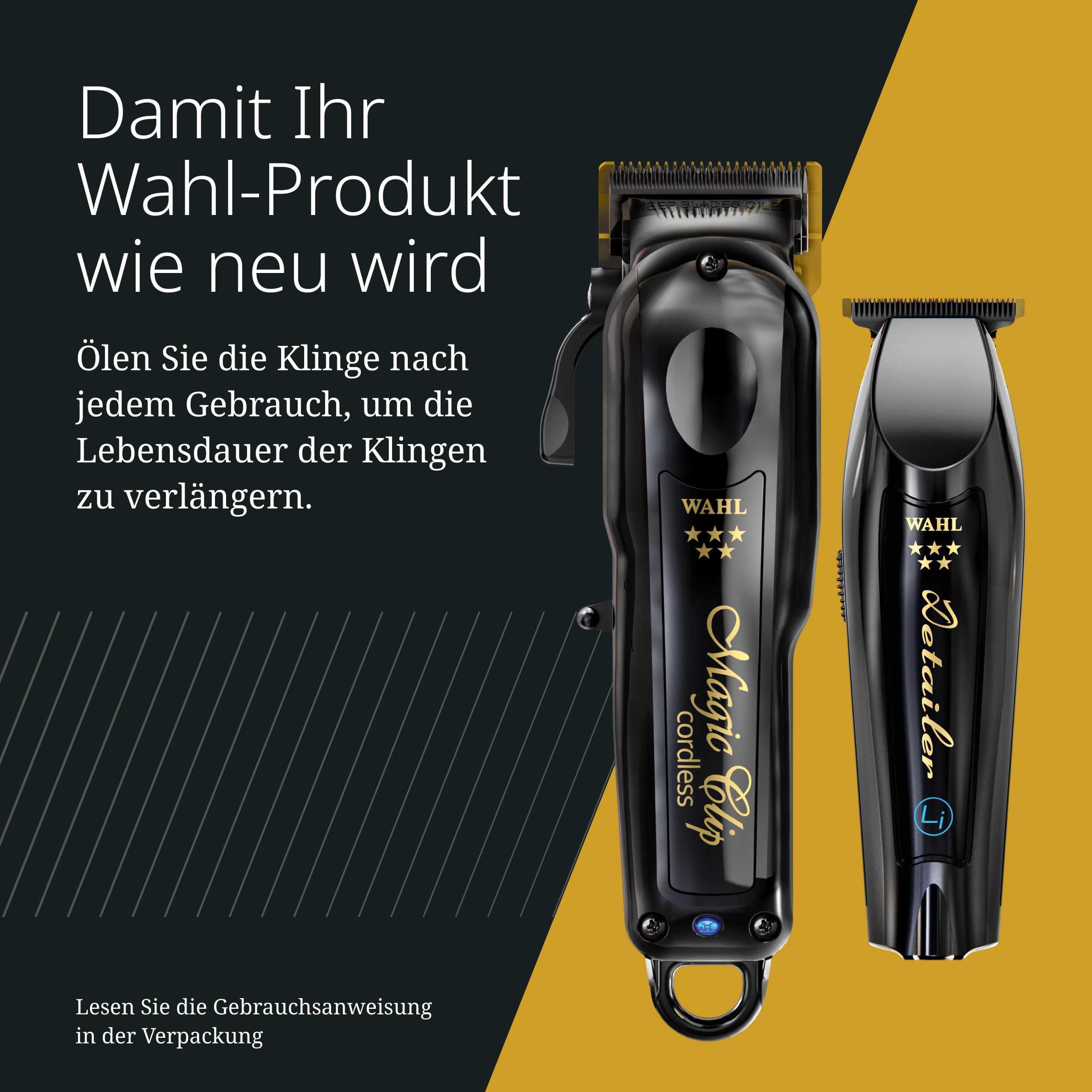 Wahl Kabellose Barber Combo - Mit Magic Clip & Detailer Li - Titan-Klingen - 100 Minuten Laufzeit