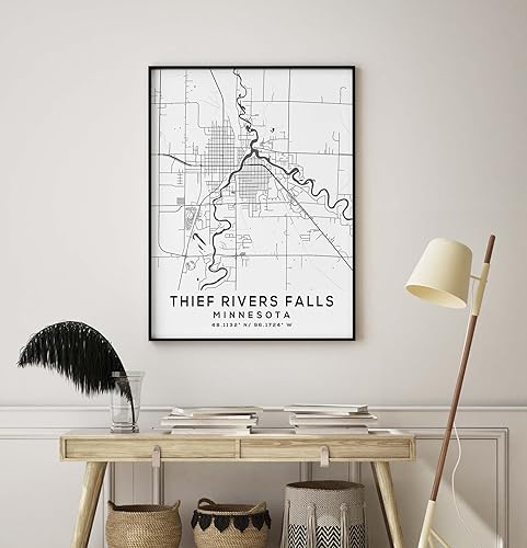 Miniatura 8 de Mapa de Thief Rivers Falls, Minnesota, Light 2 (8x10)