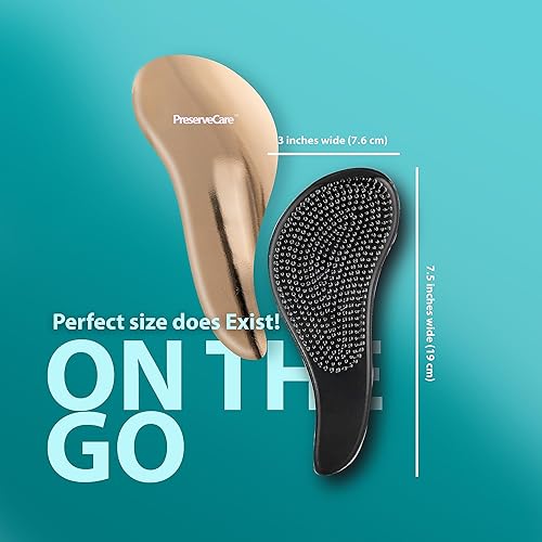 Miniatura 6 de Preserve Care Juego de cepillos desenredantes originales, color negro y dorado, cerdas IntelliFlex ultrasuaves para eliminar enredos sin esfuerzo,