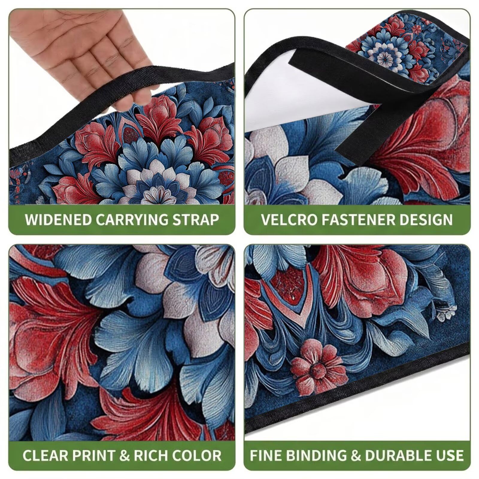 Couverture Pique Nique Grande 200x300cm,Outdoor Couverture Imperméable,Pliable Tapis de Plage Dos en PVC Anti-Sable,Picnic Blanket pour Camping Accessoires,Jardin,Parc - Bleu Marine,Rouge FZ-174