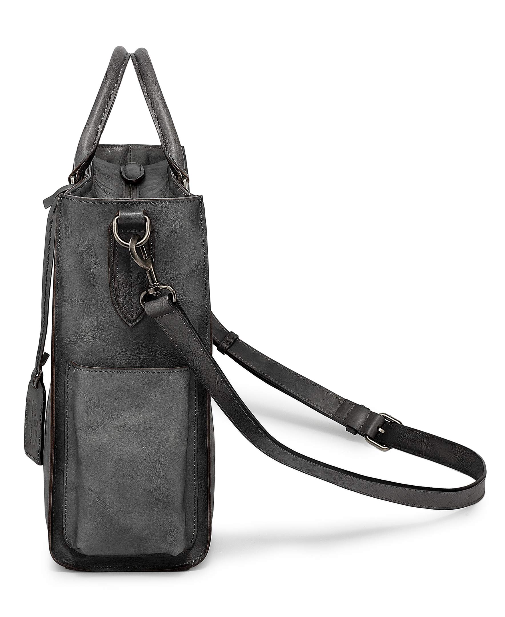 OLD TREND Genuine Leather Monte Tote Bag: Heather Grey