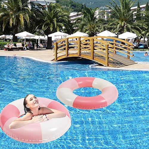 Miniatura 7 de Tubos de piscina, 2 flotadores inflables de piscina para adultos, flotadores de piscina inflables, balsa de piscina, fiesta, agua, verano, playa,
