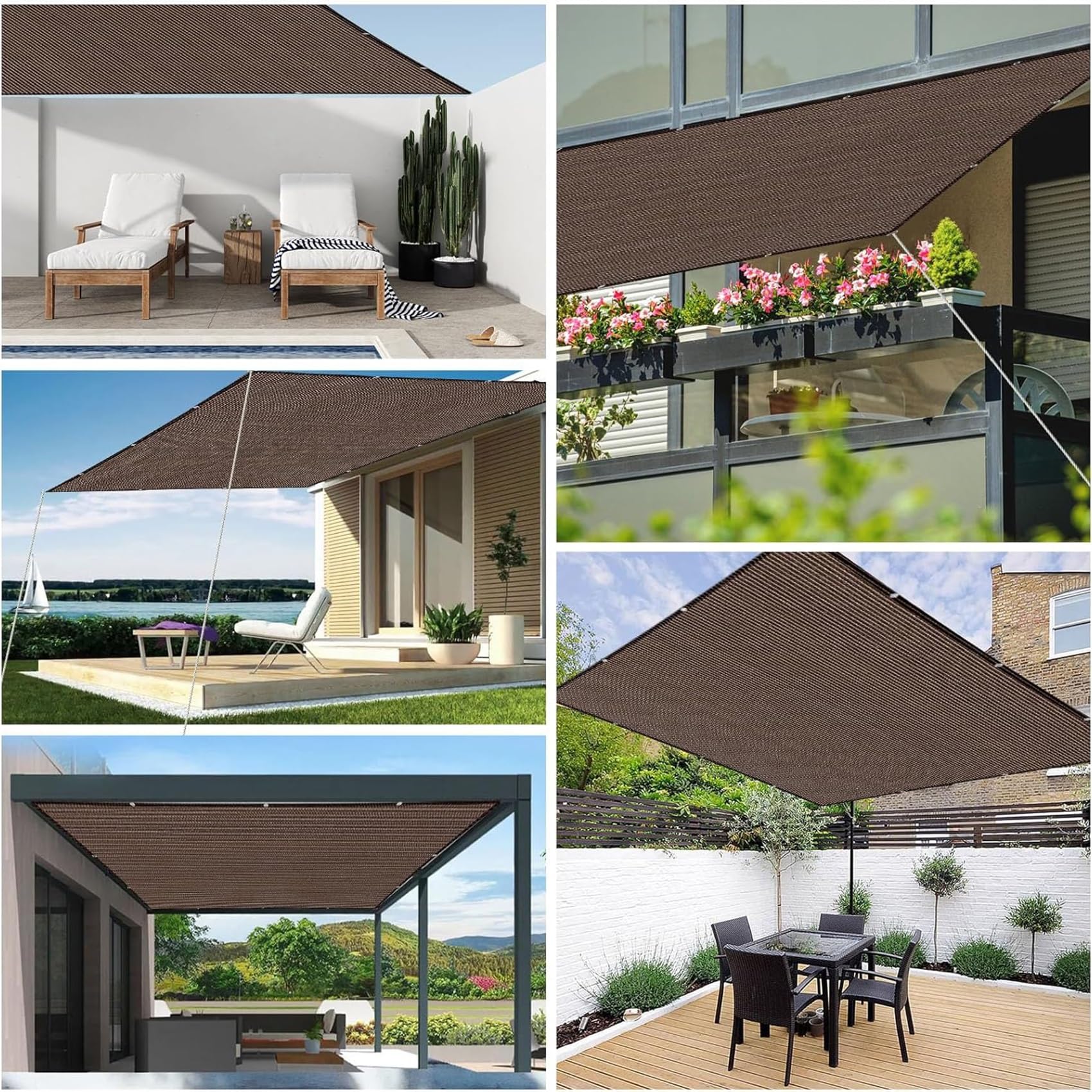 Schaduwzeil Outdoor 2x4m, Luifel Schuilplaats Stof Scherm Rechthoek, Terras schaduwzeil Waterdicht, Tuin Zonnescherm Voor Planten, voor Patio Tuin Outdoor Faciliteit