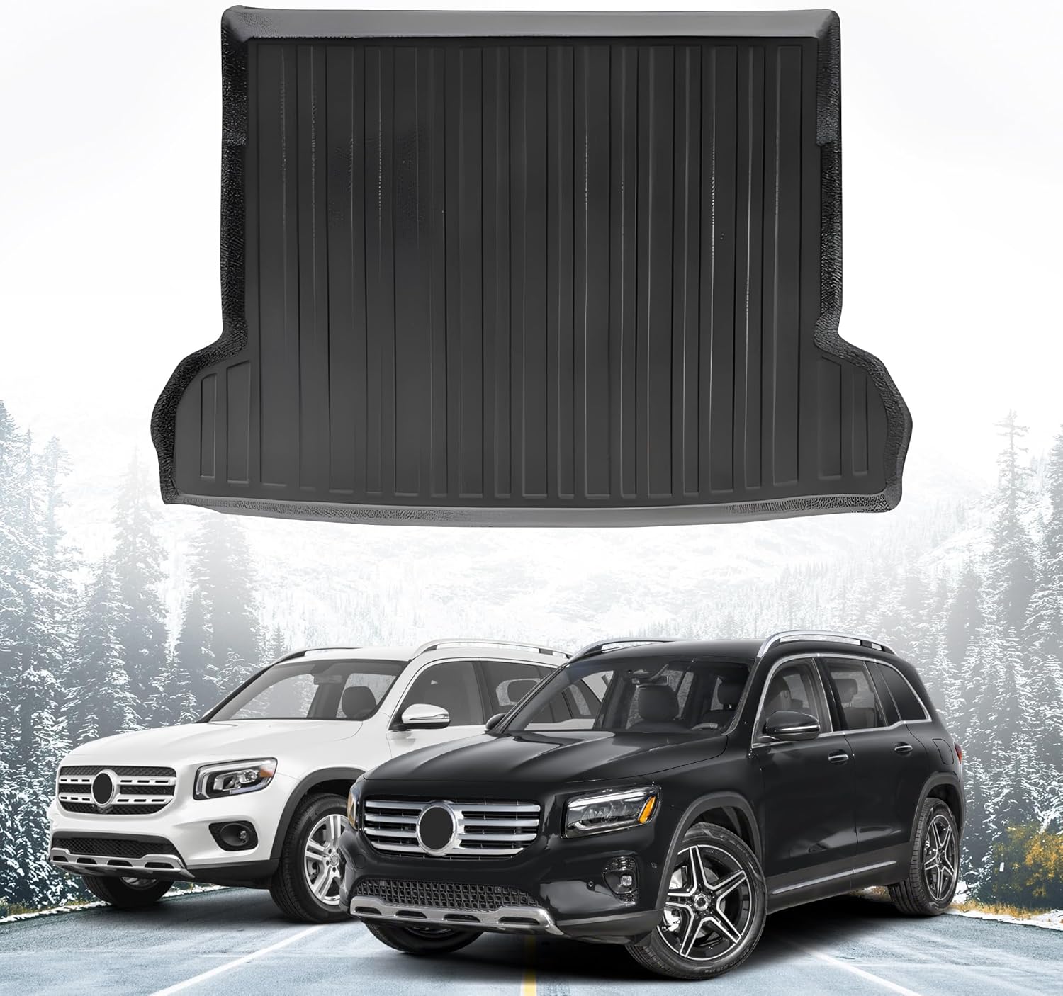 Premium Cargo Liner for Mercedes Benz GLB 250 Behind 2nd Row 2019-2025 - 100% Protection - Custom Fit Car Trunk Mat - All-Season Black Cargo Mat - 3D Shaped Laser Measured Trunk Liners