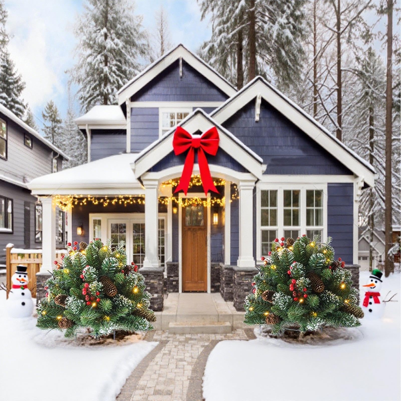 esterni per albero di Natale, decorazione giardino artificiale