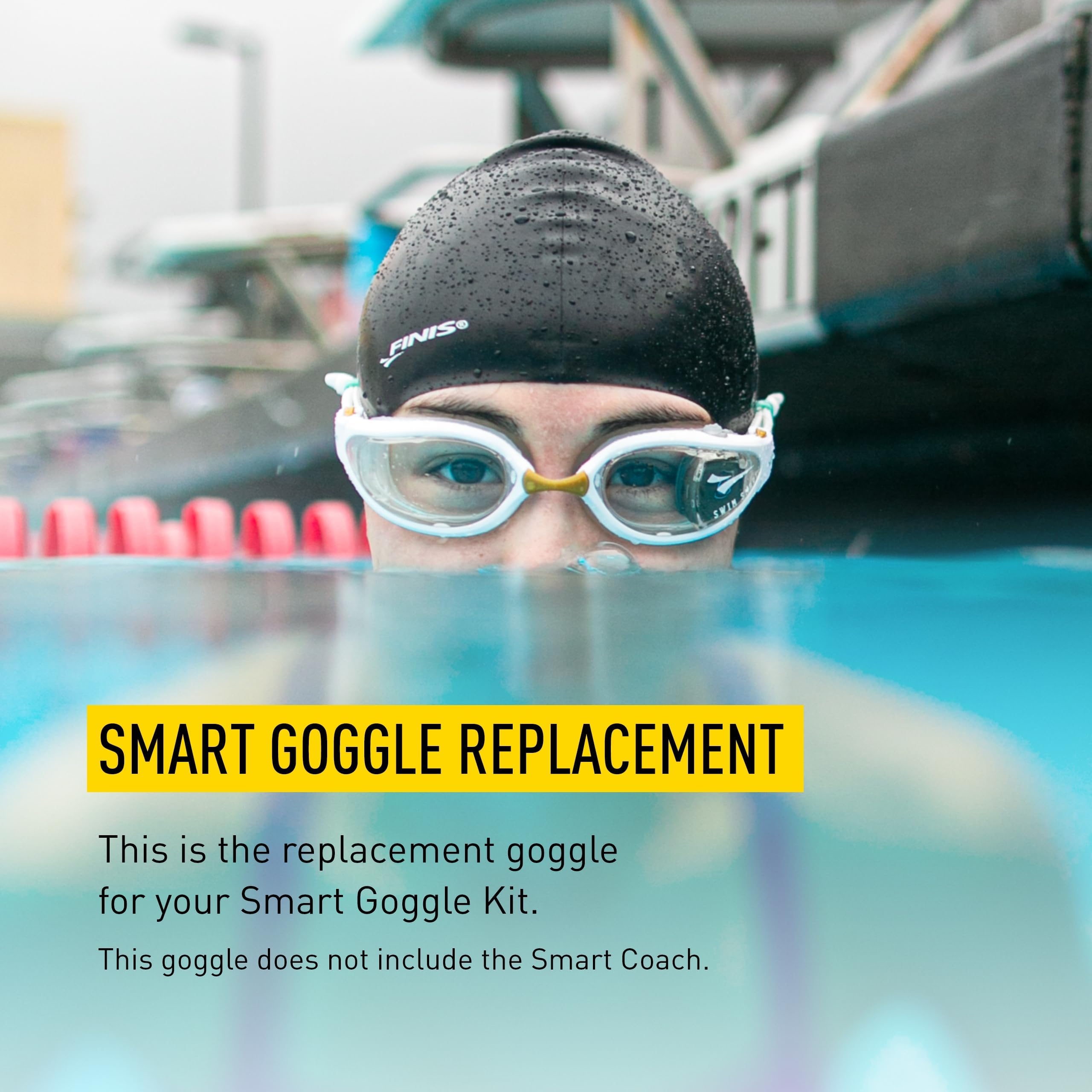 FINIS Smart Goggle Max Replacement - Smart Coach Not Included - Approved for USAT PTO, World Triathlon Ciye App Integration - White - Image 2