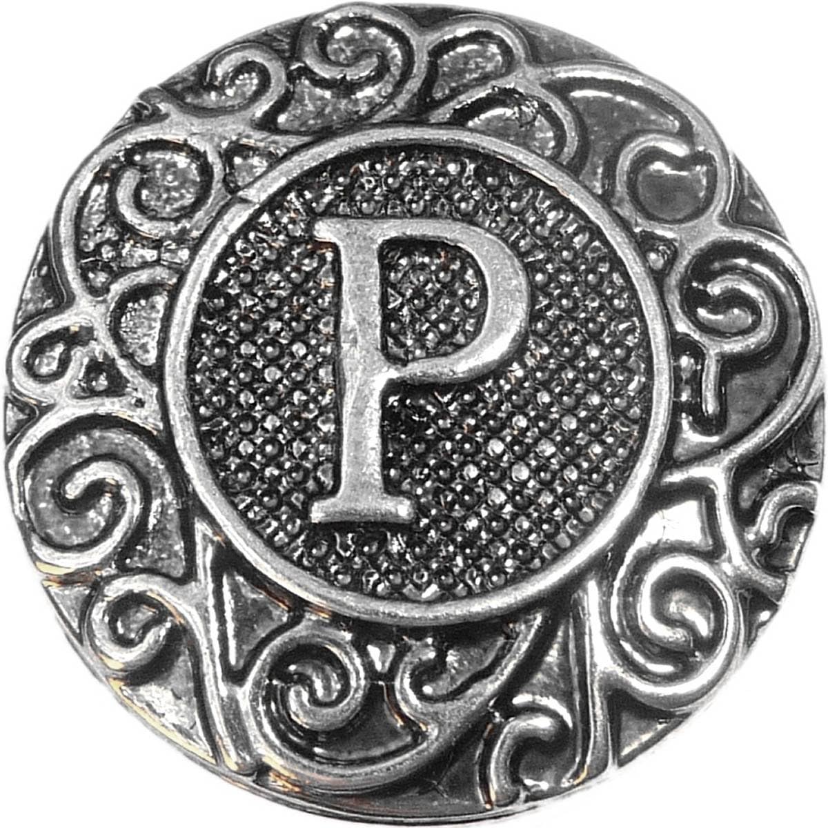 Letter P Snap Charm (Standard 18mm Size)