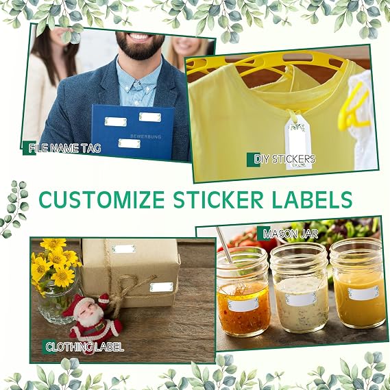600 Pcs Printable Wedding Address Labels, Mailing Stickers, Eucalyptus