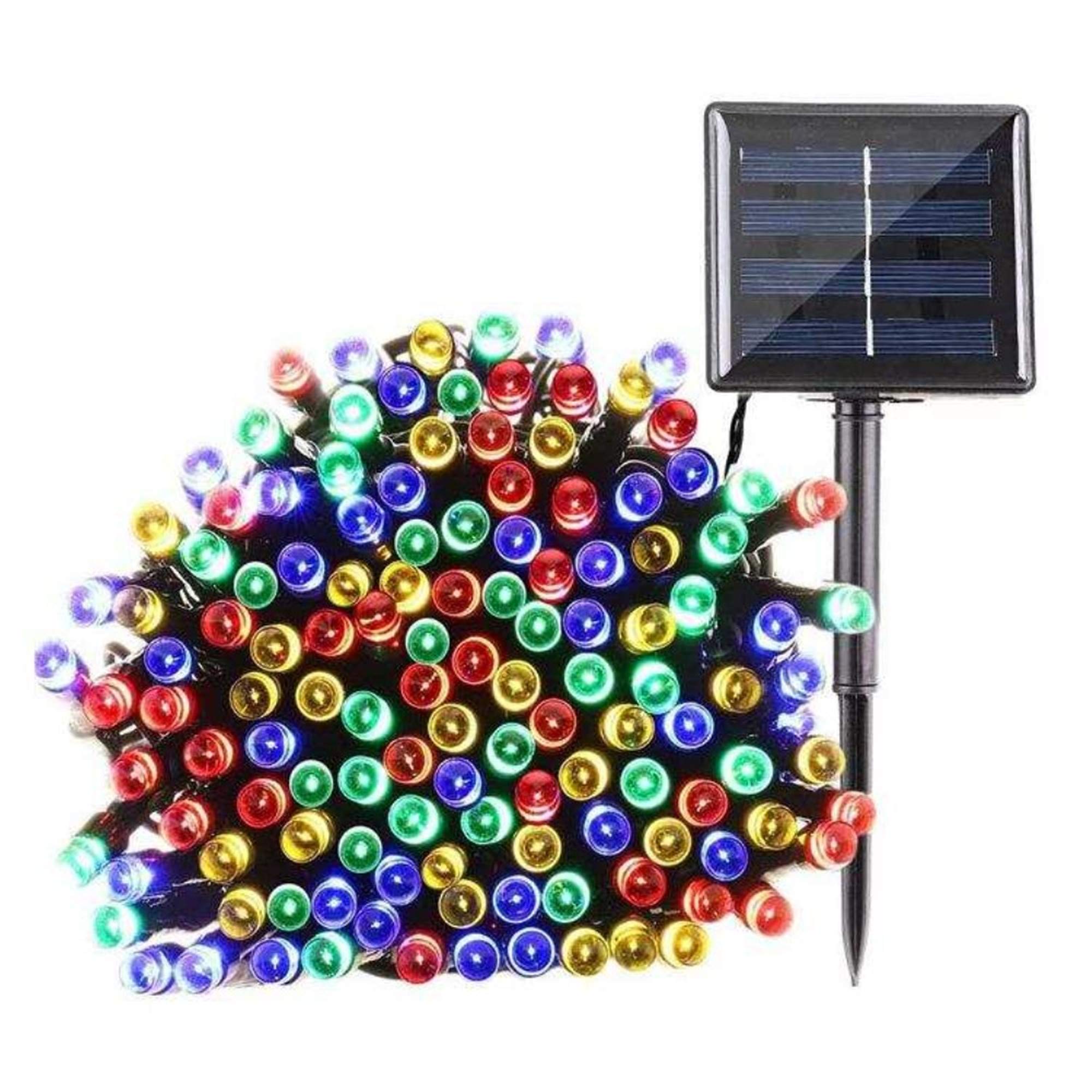 Fantes Solar Powered String Lights 72ft 200 LED 8 Modes Fairy Lights Outdoor Garden Patio Backyard Christmas Party Wedding Decoration Solar Lights (Multi Color, 72ft / 22M)