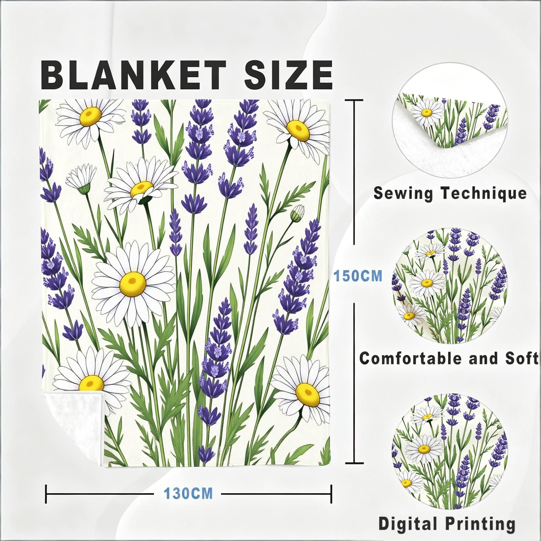 Wärme Dick Fleecedecke 220X240 cm Violette Blumen, ZQ714