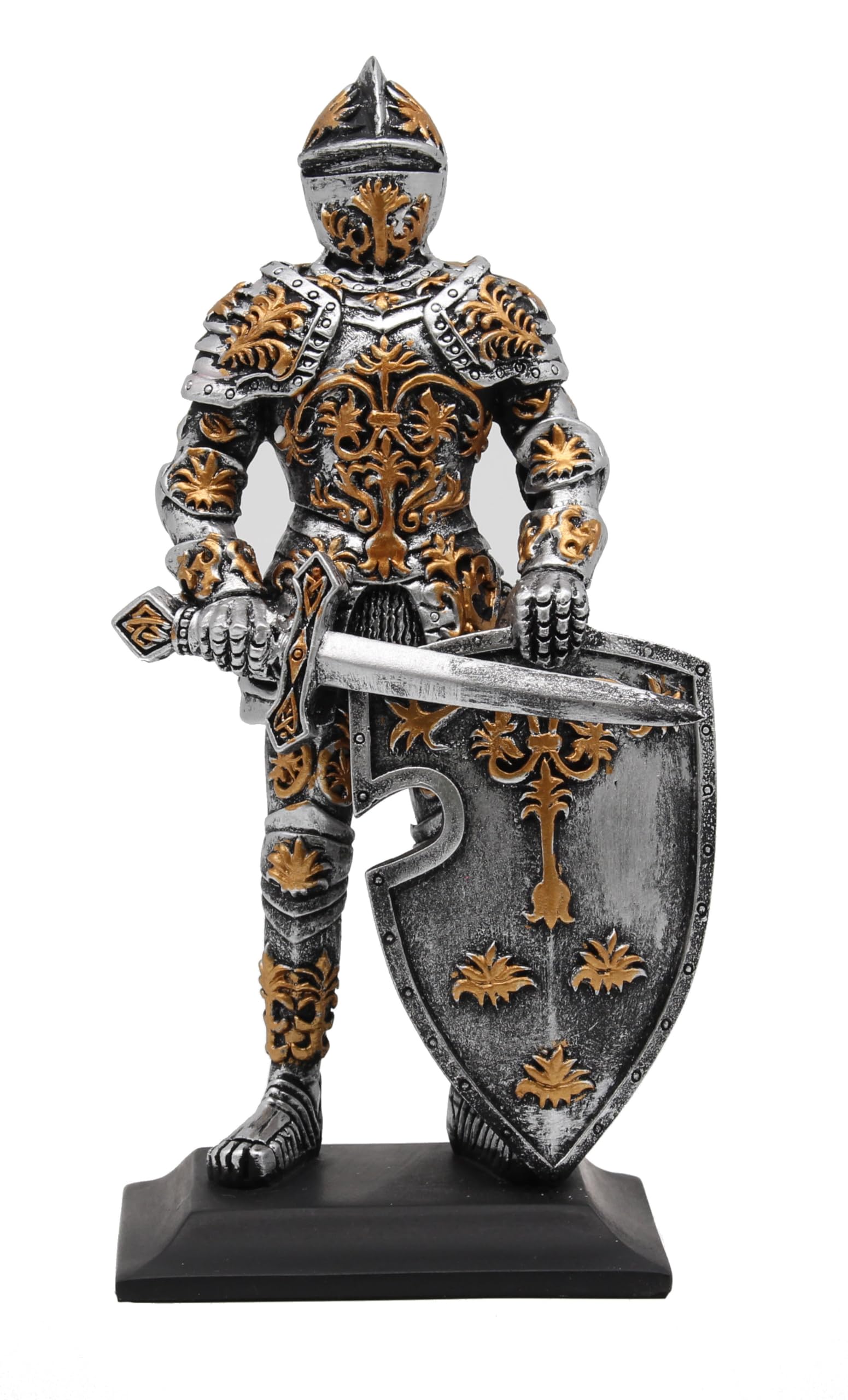 Chevalier inconnu avec épée et bouclier de lys – Chevalier Figurine médiévale