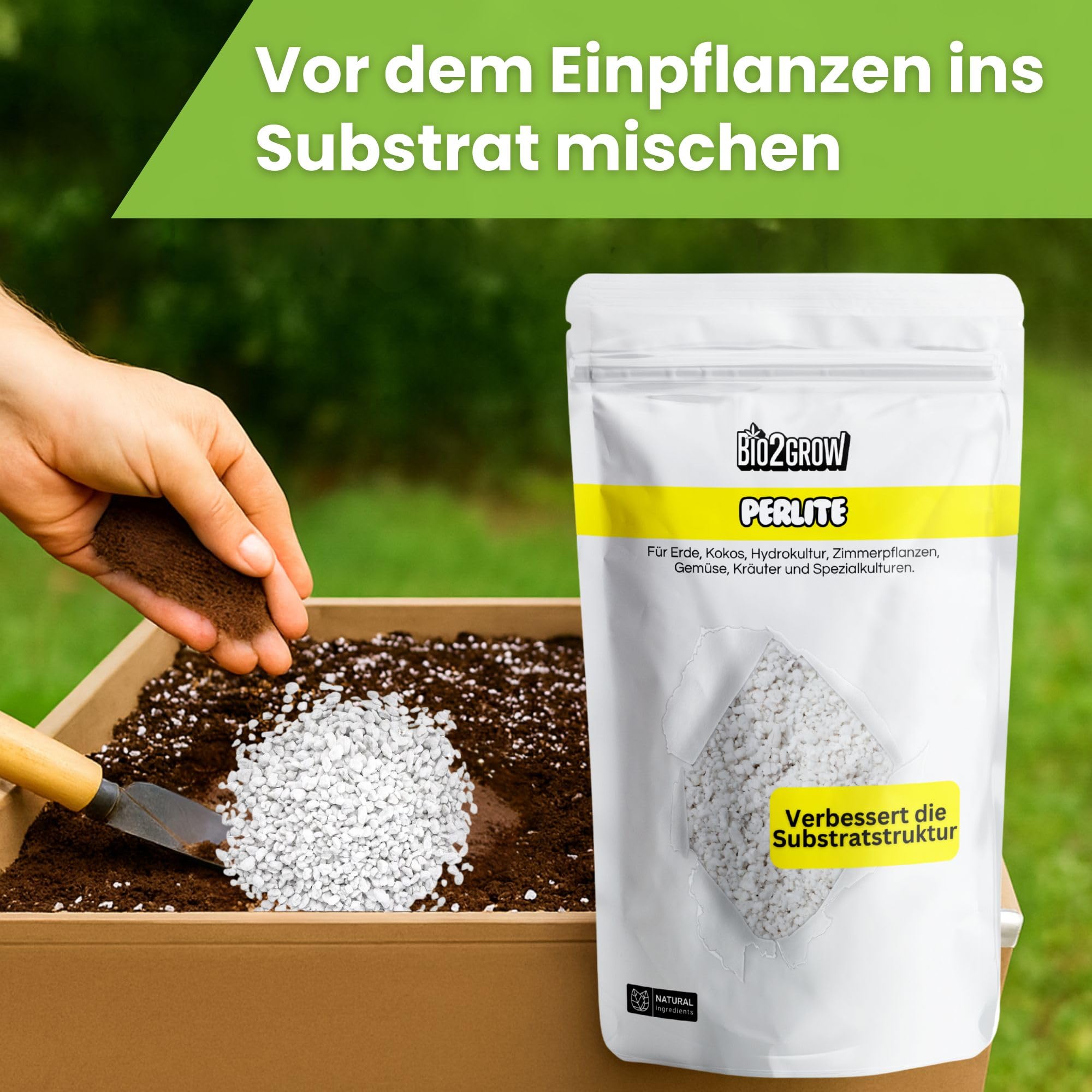 Perlite - Perlite für Pflanzen Drainage Vulkangestein Anbau Blumenerde Erde Substrat (40 Liter)