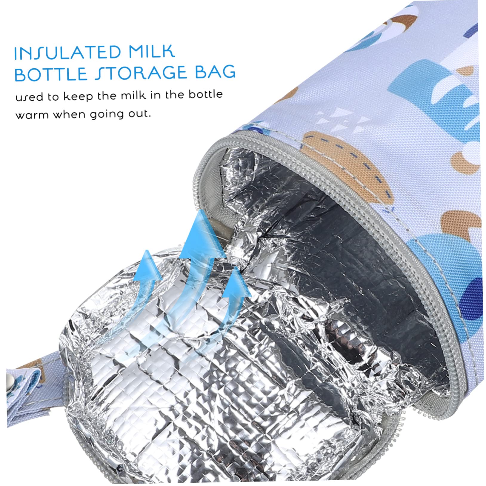 Abaodam 6 Piezas Bolsa Termica Biberon Frío Mamá Tapa De Botella De Vidrio Bolsa Porta Botella De Agua Bolsa Aislante para Botella De Leche La Leche Bebé Manga Papel De Aluminio