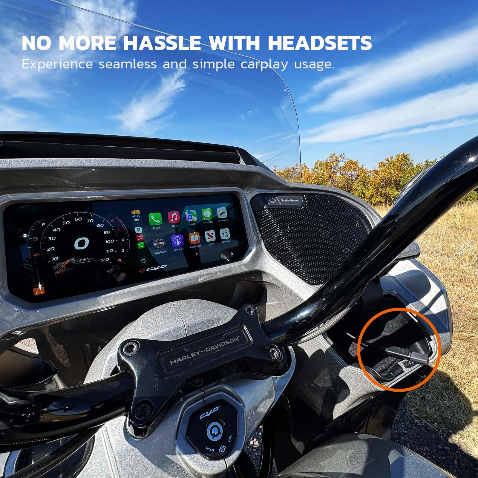 MaedHawk Bypass 2.0 Motorrad CarPlay Bluetooth 5.4 Headset Adapter mit Passthrough-USB-C-Ladeanschluss (Grau)