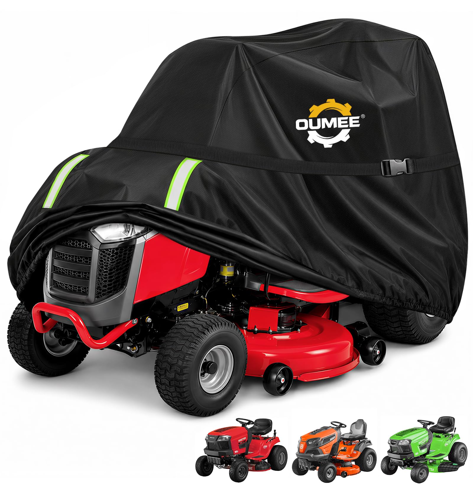 OUMEE Riding Lawn Mower Cover 600D Oxford Cloth for Outdoor Storage