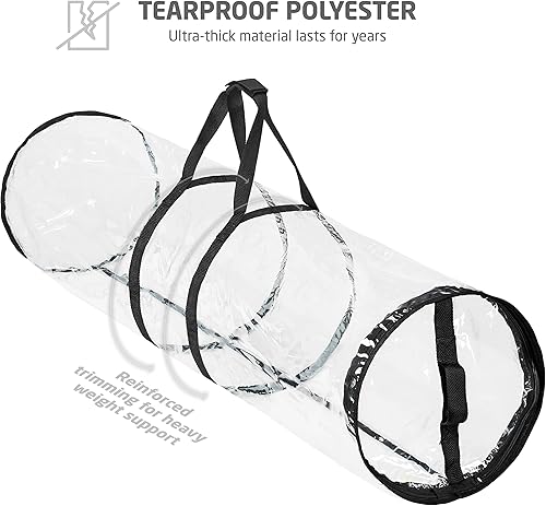 Vista 5 de ZOBER - Bolsa de almacenamiento para papel de regalo de Navidad Negro transparente