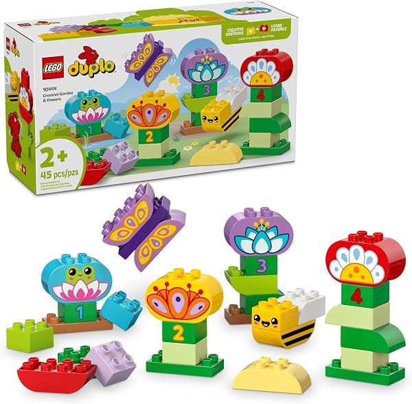 LEGO DUPLO My First Balancing & Stacking Building Toy Playset - Preschool Learning and Educational Toy for Toddlers, Age
