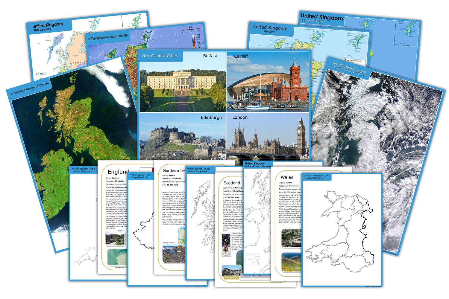 United Kingdom Map Display & Activity Pack