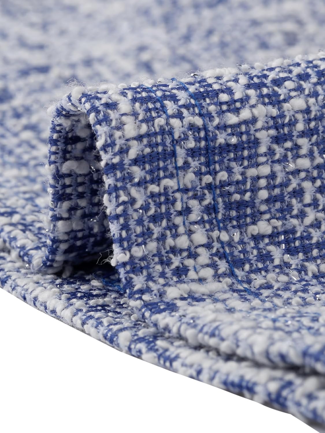 Allegra K Women's Elegant Tweed Dress Crew Neck Cap Sleeve Split Office Work Pencil Dresses