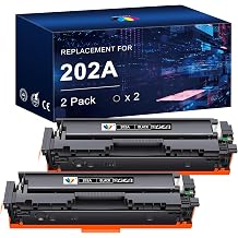 202A Black Toner Cartridge Replacement for HP 202A CF500A Compatible for Color Pro MFP M281fdw M281cdw M254dw M254nw M281fdn Printer Ink2 Black