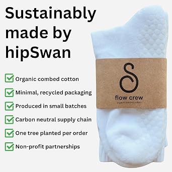 Non Slip Pilates Grip Socks Crew Length For Reformer, Mat, Barre, Yoga, Organic Cotton, White Medium, Anti Slip Crew Midcalf Gripper Long Socks